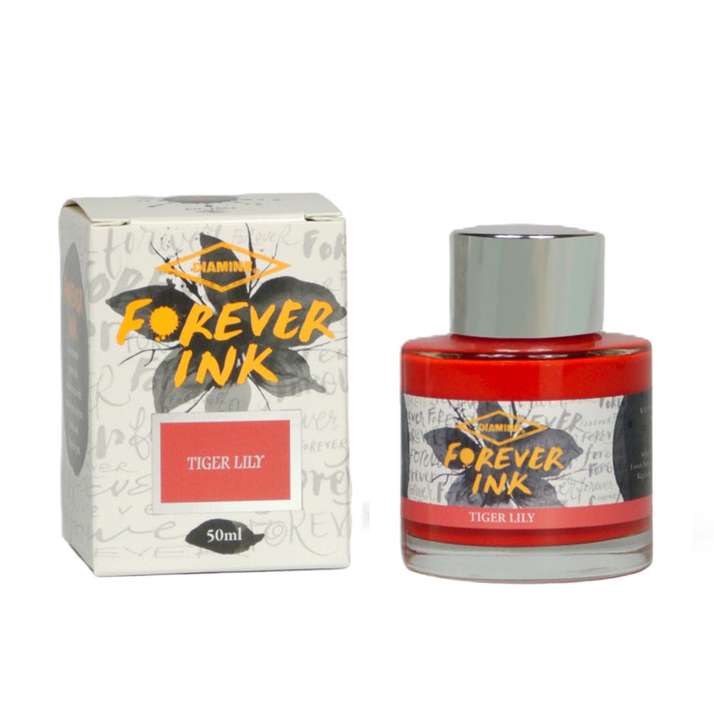 Diamine Forever Ink Fountain Pen Ink - Tiger Lily 50ml
