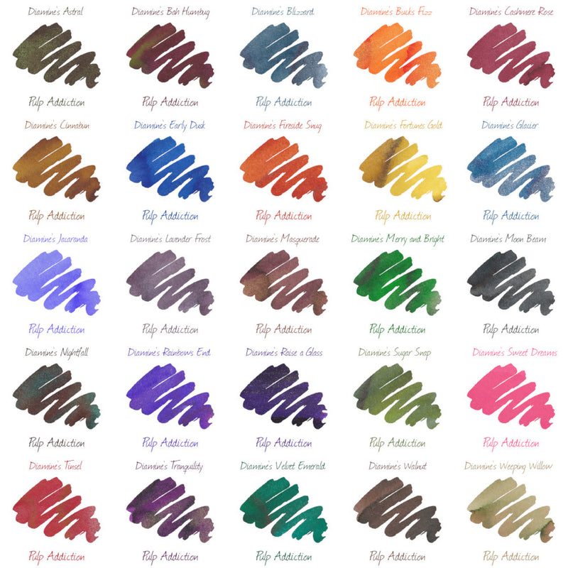 Diamine Purple Edition Ink Sample Package - Complete Line (25)