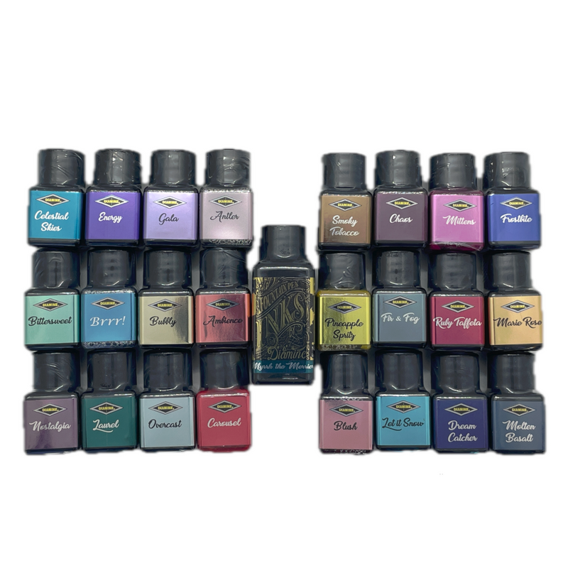 *2025* Diamine Teal Edition Inks - Complete Line 25 Bottles (12ml & 30ml - Unboxed)
