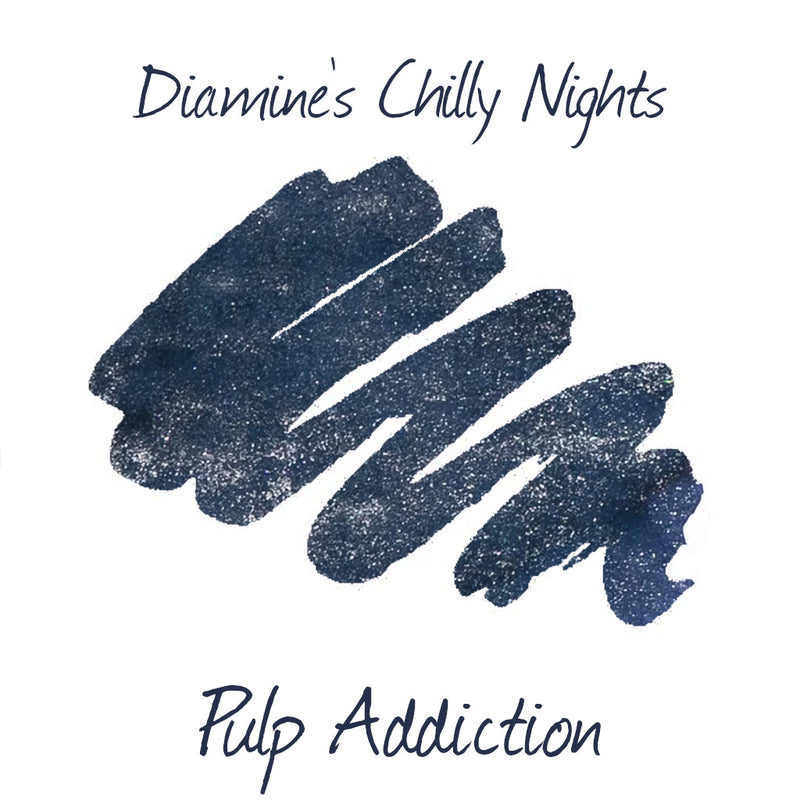 Diamine Black Edition Ink - Chilly Nights Starbright - 2ml Sample