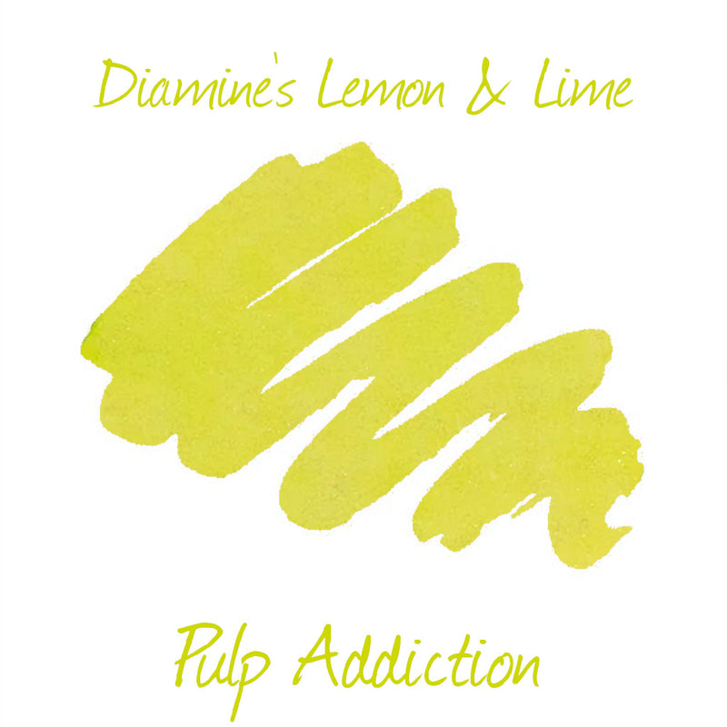 Diamine Black Edition Ink - Lemon & Lime Chameleon - 2ml Sample