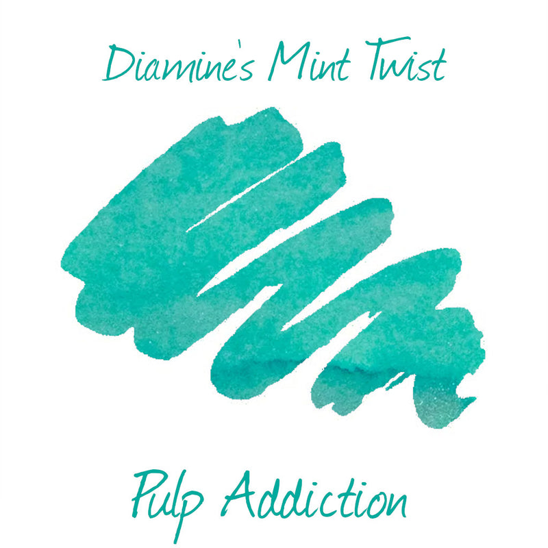 Diamine Black Edition Ink - Mint Twist Chameleon - 2ml Sample