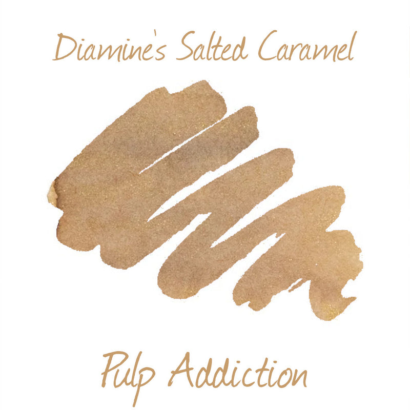 Diamine Black Edition Ink - Salted Caramel Shimmering - 2ml Sample