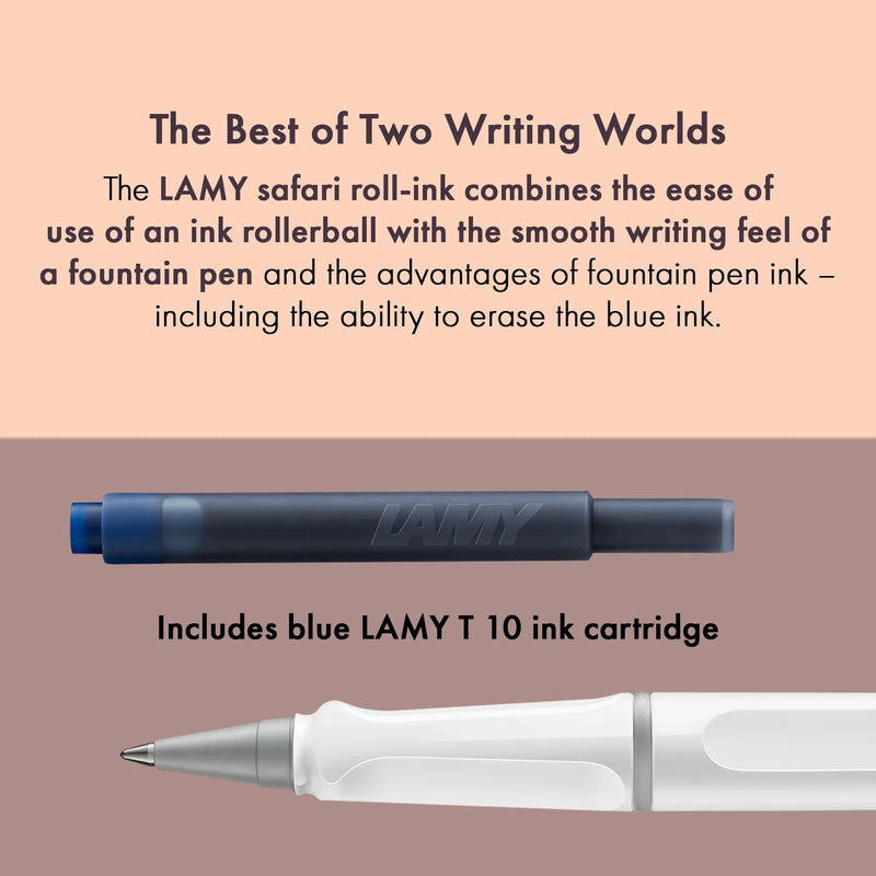Lamy Safari Ink Cartridge Rollerball Pen - White