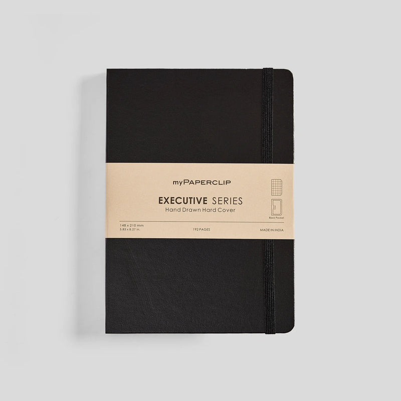 myPAPERCLIP Executive Series A5 Notebook - Black, Hardcover