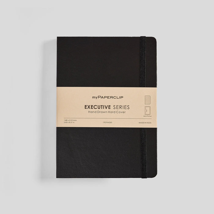 myPAPERCLIP Executive Series A5 Notebook - Black, Hardcover