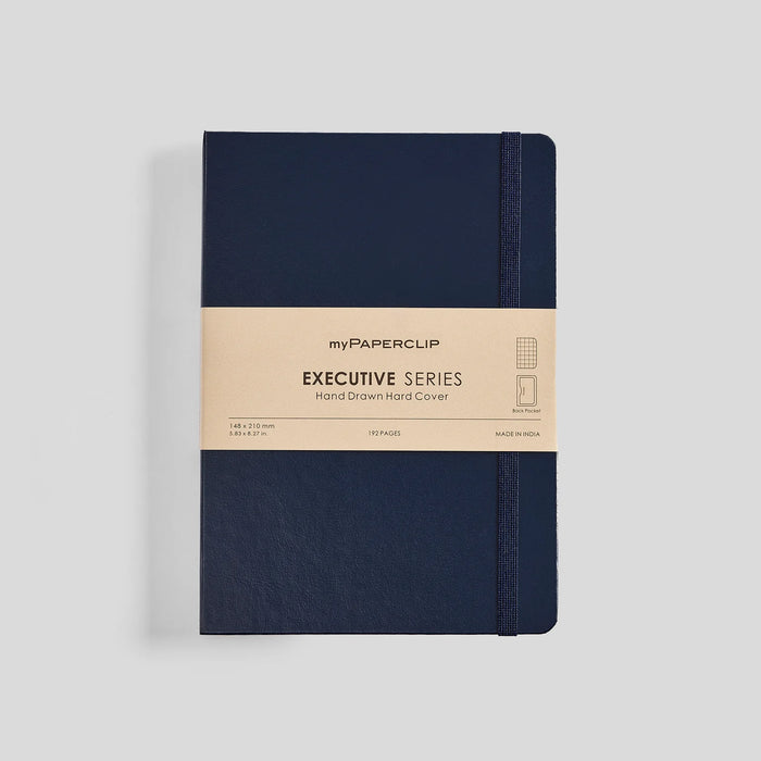 myPAPERCLIP Executive Series A5 Notebook - Blue, Hardcover