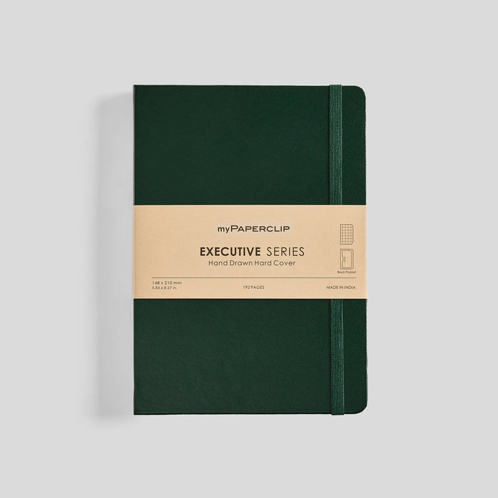 myPAPERCLIP Executive Series A5 Notebook - Green, Hardcover