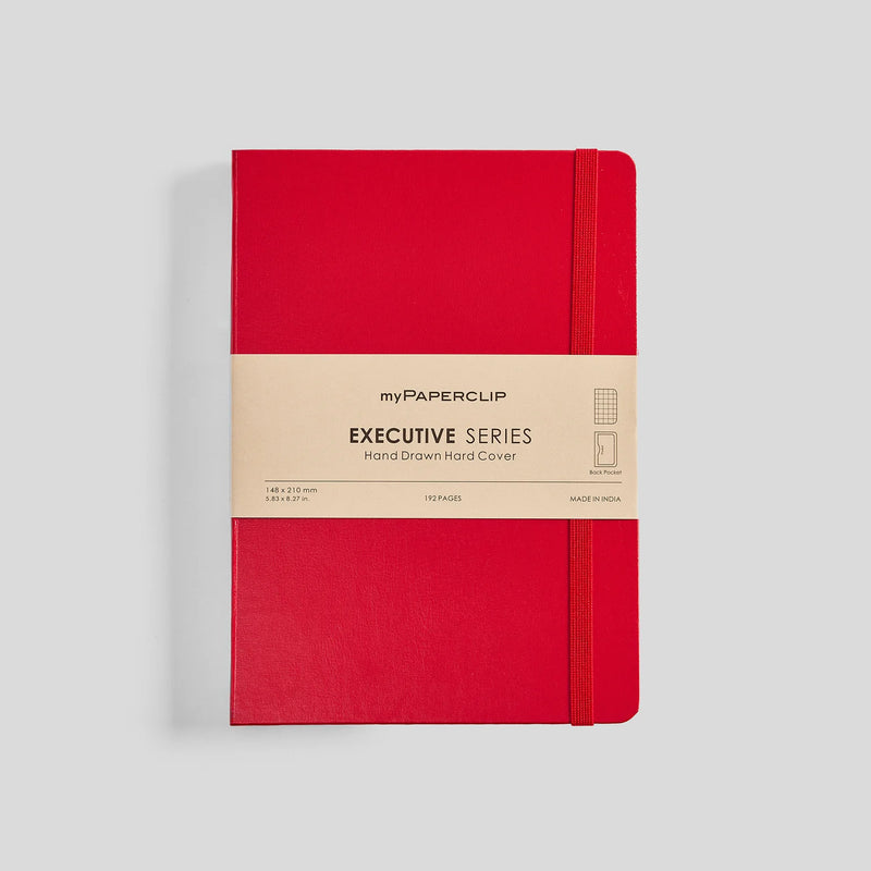 myPAPERCLIP Executive Series A5 Notebook - Red, Hardcover