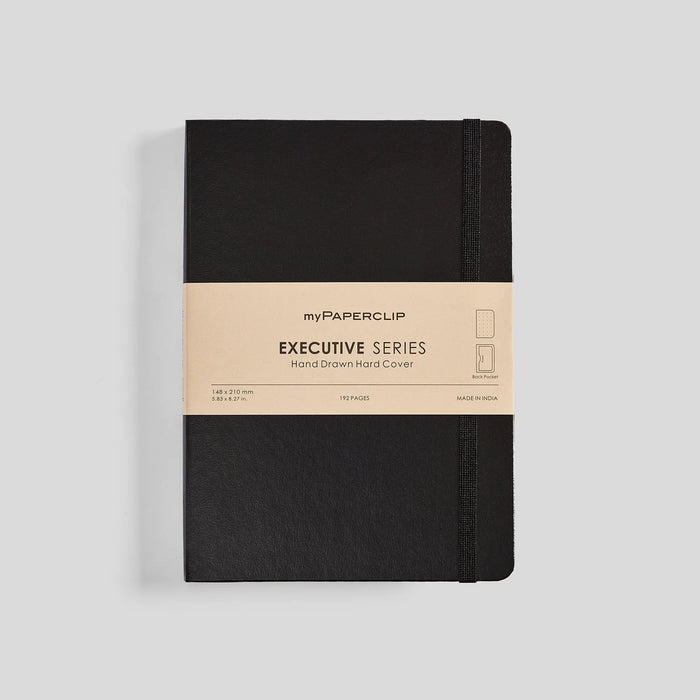 myPAPERCLIP Executive Series A5 Notebook - Black, Hardcover