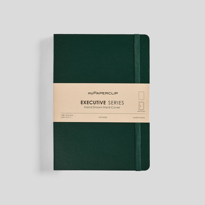 myPAPERCLIP Executive Series A5 Notebook - Green, Hardcover