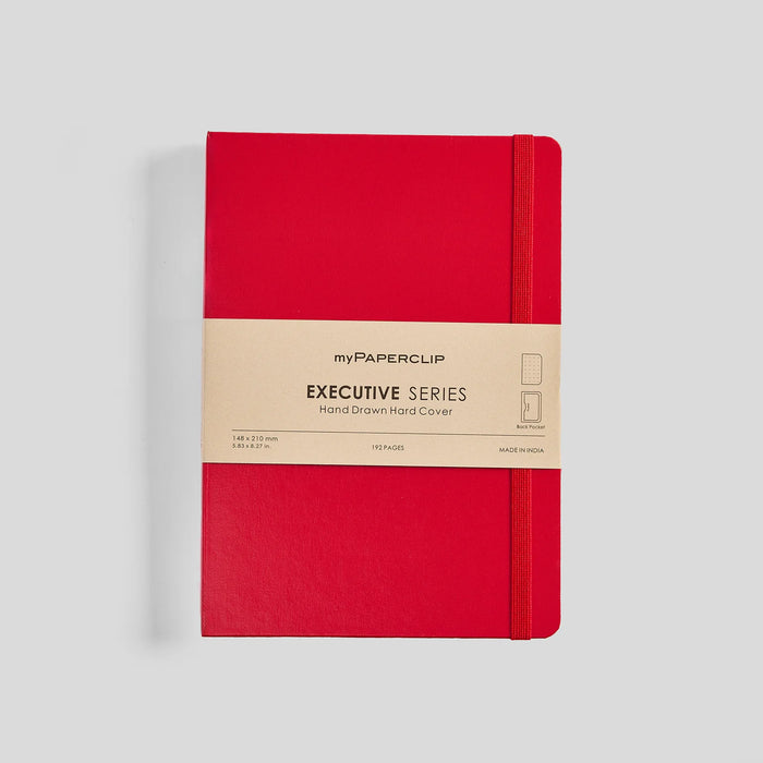 myPAPERCLIP Executive Series A5 Notebook - Red, Hardcover