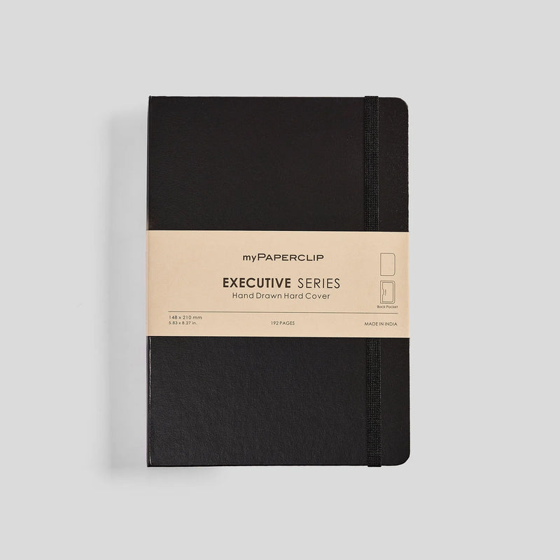 myPAPERCLIP Executive Series A5 Notebook - Black, Hardcover