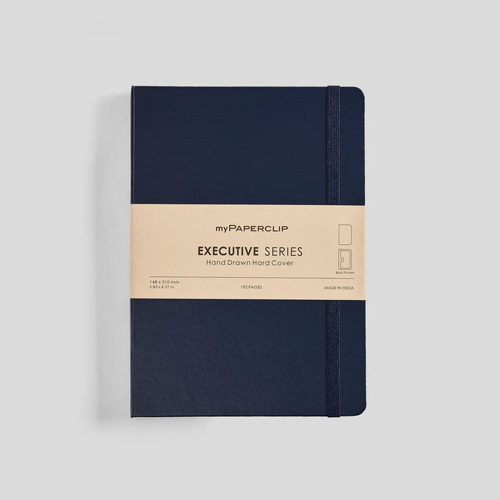 myPAPERCLIP Executive Series A5 Notebook - Blue, Hardcover