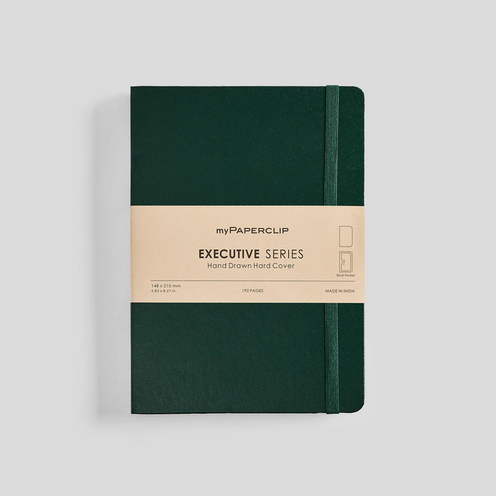 myPAPERCLIP Executive Series A5 Notebook - Green, Hardcover