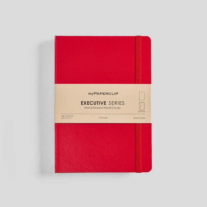 myPAPERCLIP Executive Series A5 Notebook - Red, Hardcover