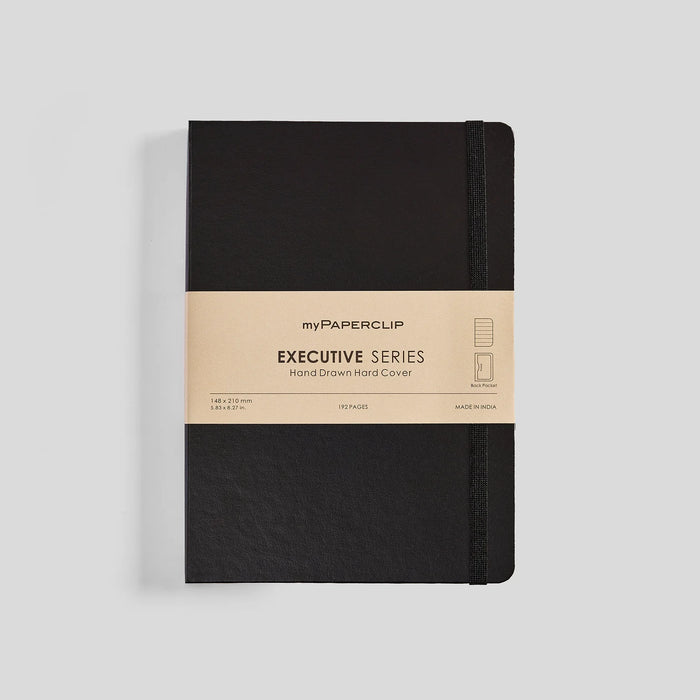 myPAPERCLIP Executive Series A5 Notebook - Black, Hardcover