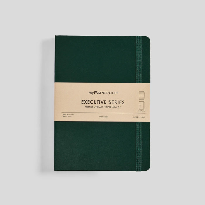 myPAPERCLIP Executive Series A5 Notebook - Green, Hardcover