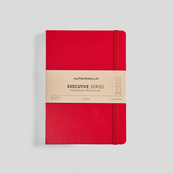 myPAPERCLIP Executive Series A5 Notebook - Red, Hardcover