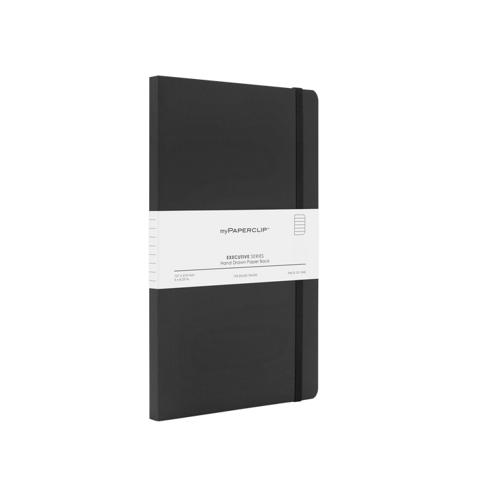 myPAPERCLIP Executive Series Softcover Medium Notebook - Black