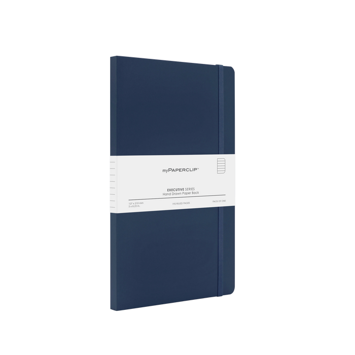 myPAPERCLIP Executive Series Softcover Medium Notebook - Blue