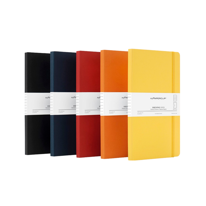 myPAPERCLIP Executive Series Softcover Medium Notebook - Orange