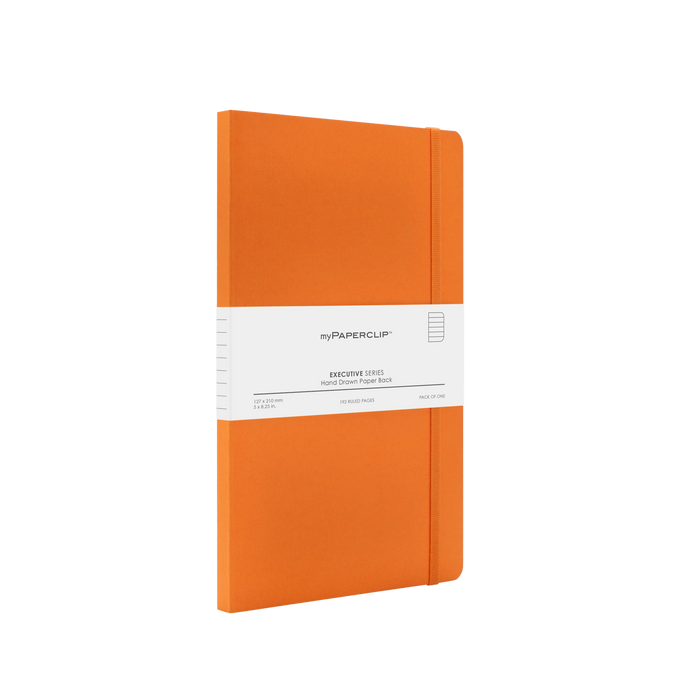 myPAPERCLIP Executive Series Softcover Medium Notebook - Orange