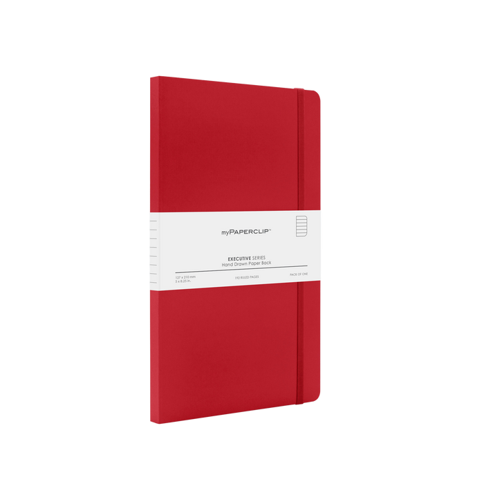 myPAPERCLIP Executive Series Softcover Medium Notebook - Red