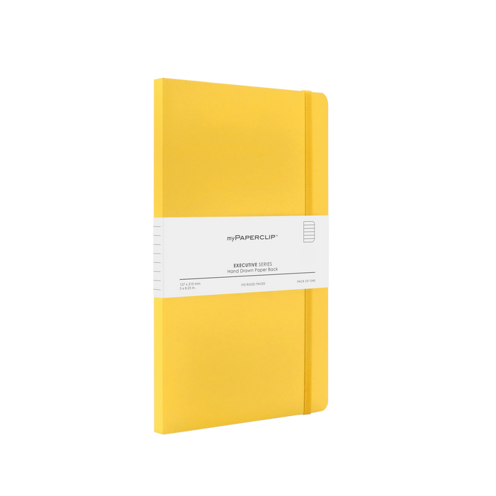 myPAPERCLIP Executive Series Softcover Medium Notebook - Yellow