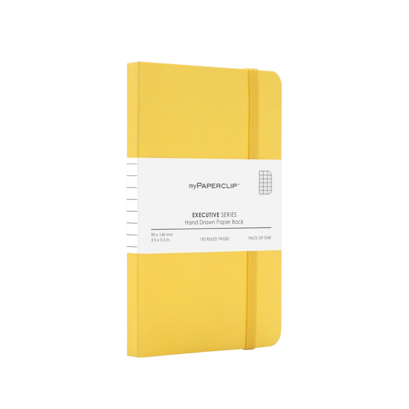 myPAPERCLIP Executive Series Softcover A6 Notebook - Yellow