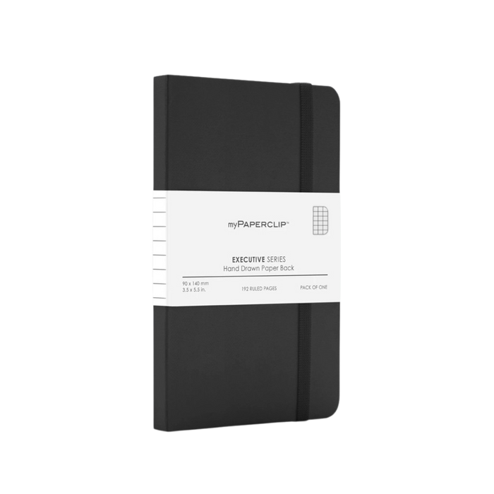 myPAPERCLIP Executive Series Softcover A6 Notebook - Black