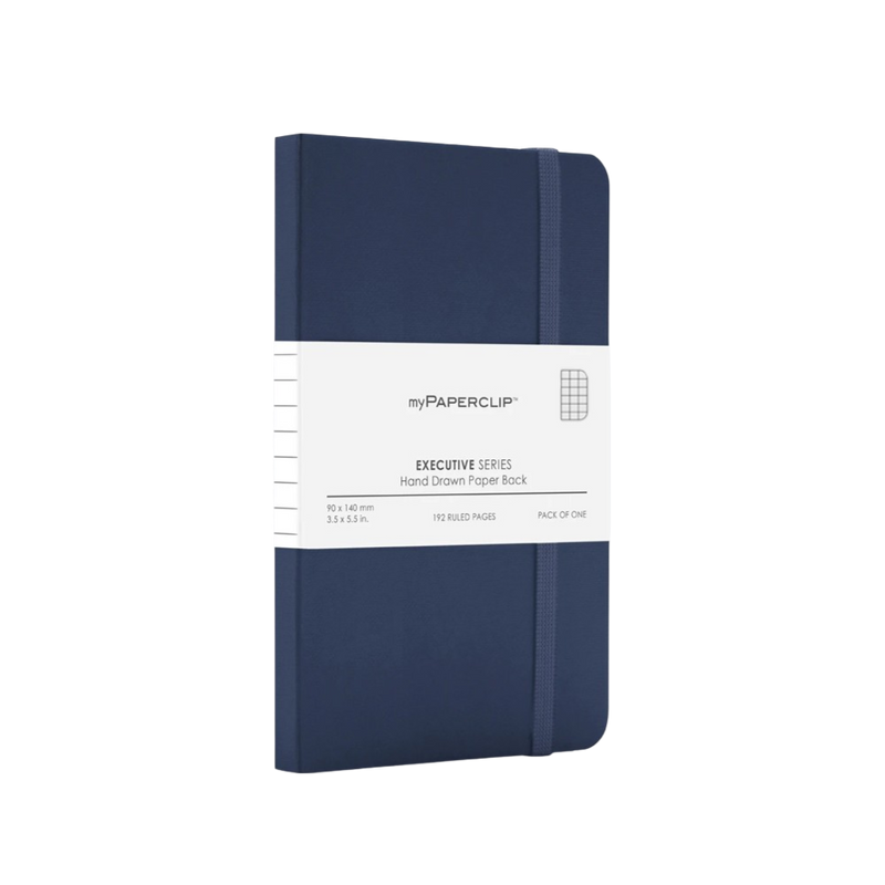 myPAPERCLIP Executive Series Softcover A6 Notebook - Blue