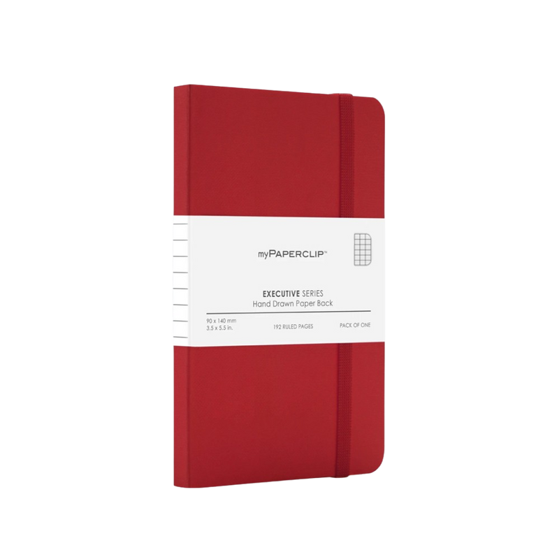 myPAPERCLIP Executive Series Softcover A6 Notebook - Red