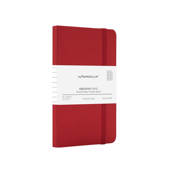 myPAPERCLIP Executive Series Softcover A6 Notebook - Red