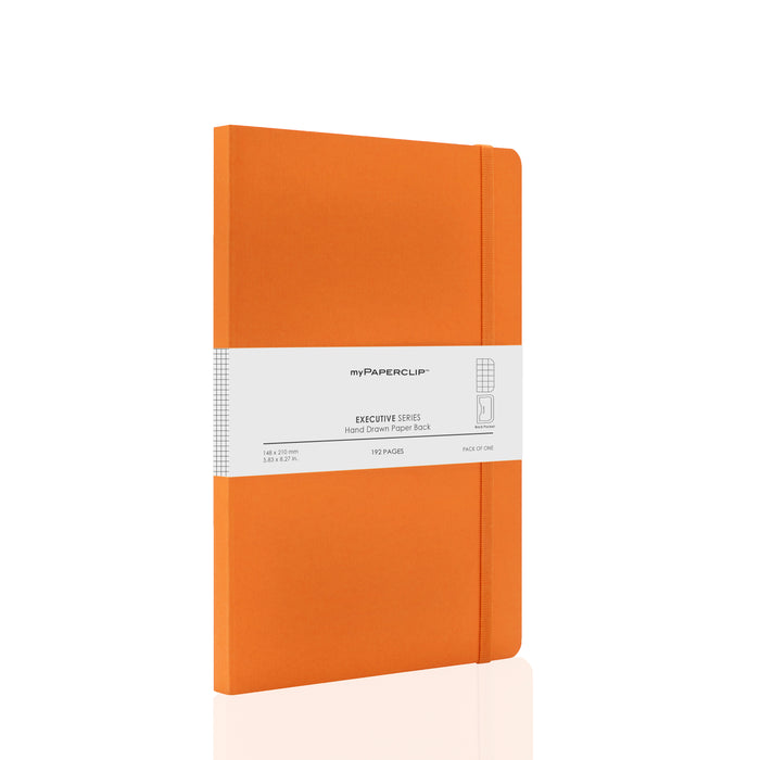 myPAPERCLIP Executive Series Softcover A5 Notebook - Orange