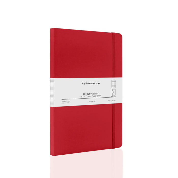 myPAPERCLIP Executive Series Softcover A5 Notebook - Red