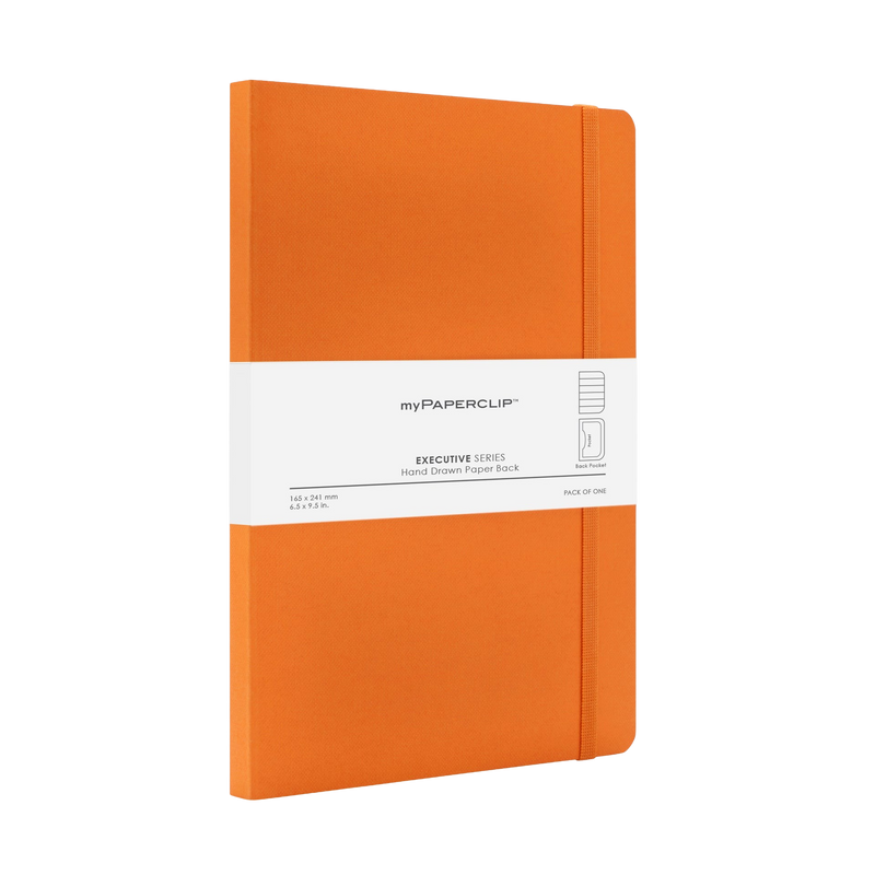 myPAPERCLIP Executive Series Softcover Large Notebook - Orange