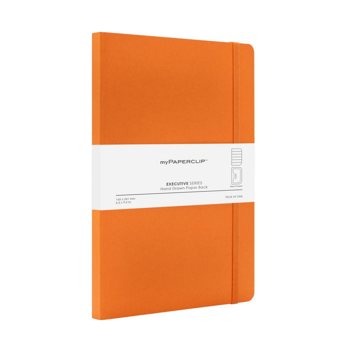 myPAPERCLIP Executive Series Softcover Large Notebook - Orange