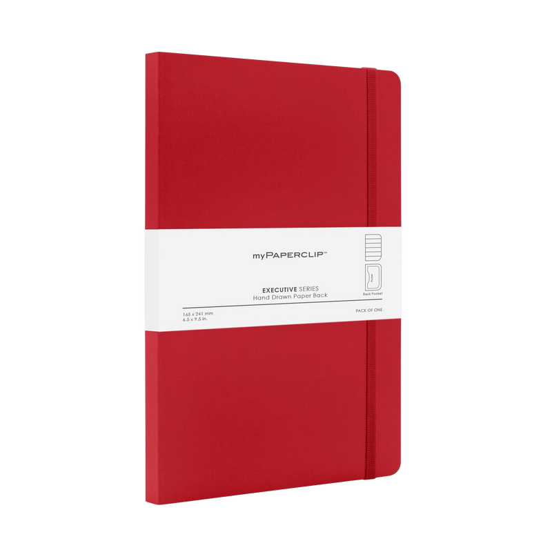 myPAPERCLIP Executive Series Softcover Large Notebook - Red