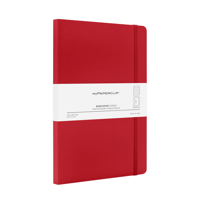 myPAPERCLIP Executive Series Softcover Large Notebook - Red