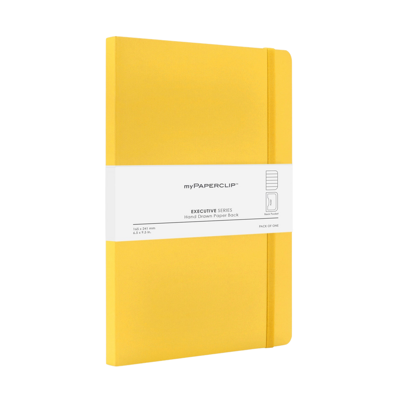 myPAPERCLIP Executive Series Softcover Large Notebook - Yellow