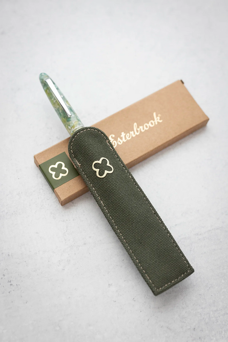 Esterbrook Canvas Single Pen Sleeve Green