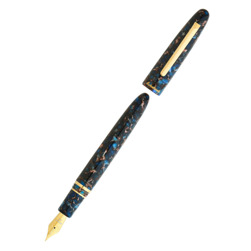 Esterbrook Estie Nouveau Blue Fountain Pen - Gold Trim