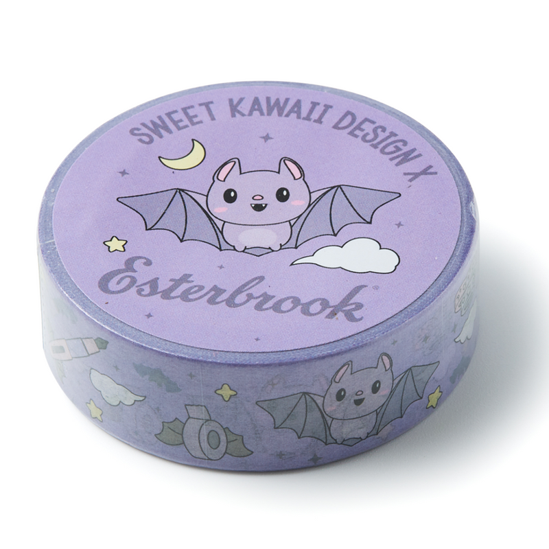 Esterbrook Simply Batty (Purple Bats) Washi Tape, Special Edition