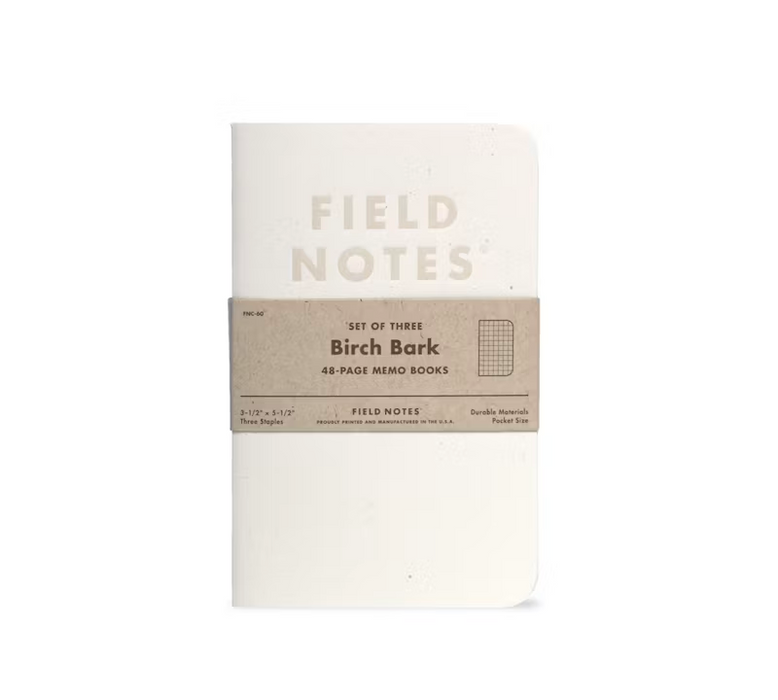 Field Notes Birch Bark Notebooks - 3 Pack