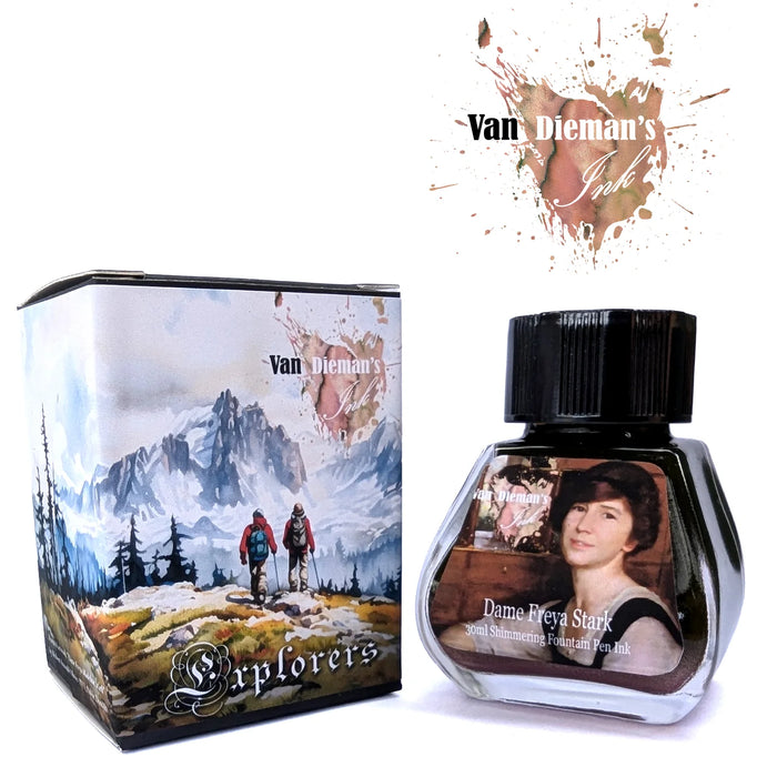 Van Dieman's Explorers Fountain Pen Ink - Dame Freya Stark - Shimmering