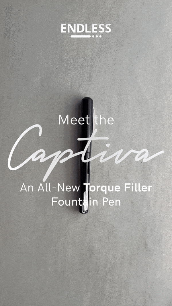 Endless Captiva Fountain Pen - Deep Ocean Chrome