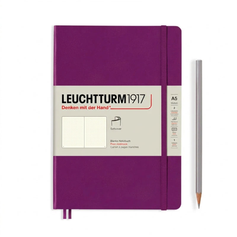 Leuchtturm1917 Softcover Notebook Medium (A5), Dotted - Burgundy