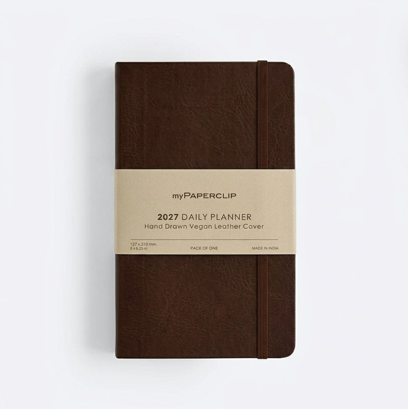 myPAPERCLIP 2027 Daily Planner Softcover M2 - Brown