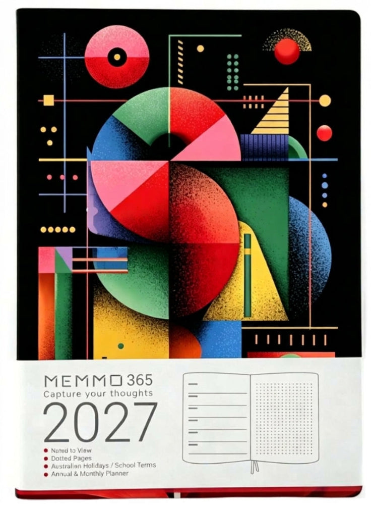 MEMMO365 Luxe 2027 Diary (A5) - Week to view - Geometric